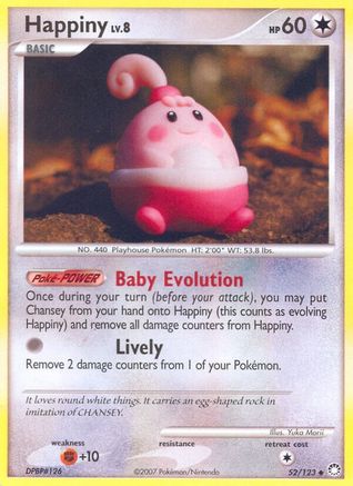 Happiny (052/123) [Mysterious Treasures] Reverse Holofoil - Uncommon