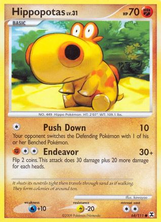 Hippopotas (64/111) [Rising Rivals] Reverse Holofoil - Common