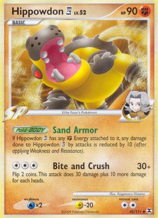 Hippowdon E4 (42/111) [Rising Rivals] Reverse Holofoil - Uncommon