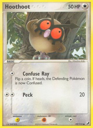 Hoothoot (59/115) [Unseen Forces] Reverse Holofoil - Common