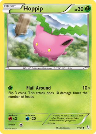 Hoppip (1/124) [Dragons Exalted] Reverse Holofoil - Common