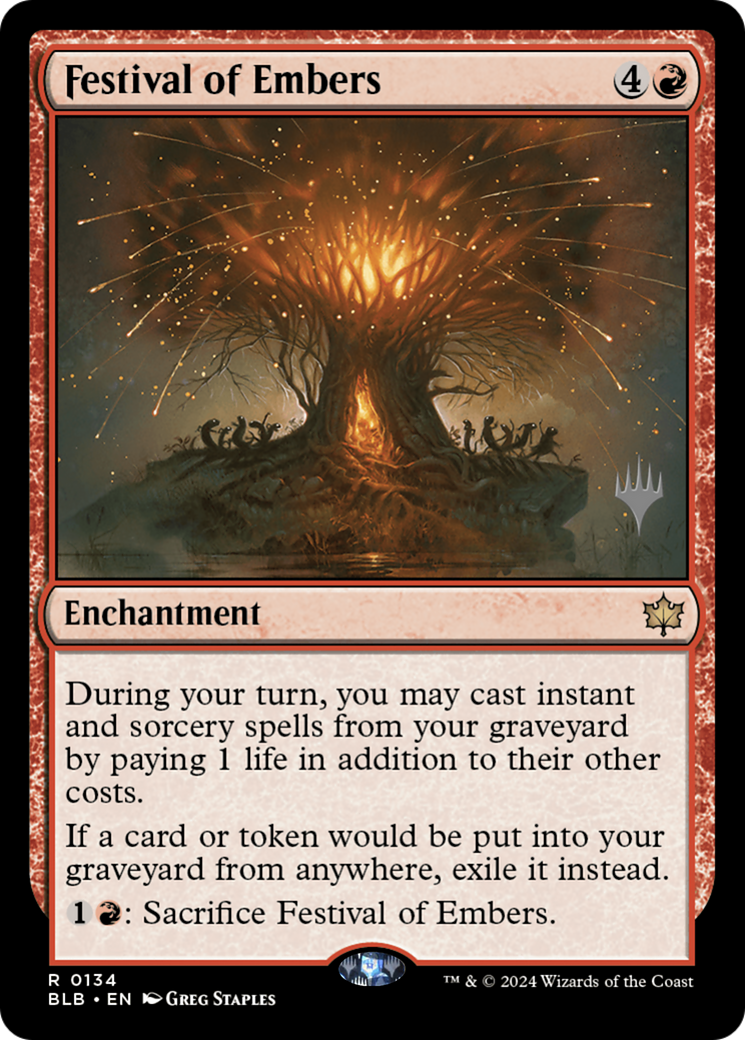 Festival of Embers (PPBLB-134) [Promo Pack: Bloomburrow Promos] Foil