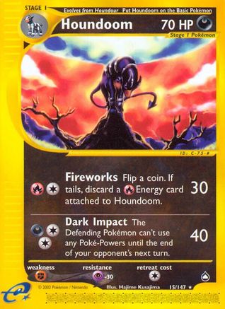 Houndoom (15/147) [Aquapolis] Reverse Holofoil - Rare