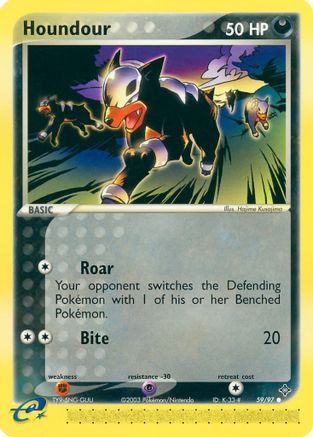 Houndour (059/97) [Dragon] Reverse Holofoil - Common
