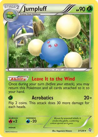 Jumpluff (3/124) [Dragons Exalted] Reverse Holofoil - Rare