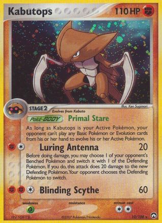 Kabutops (010/108) [Power Keepers] Reverse Holofoil - Holo Rare