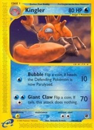 Kingler (50/165) [Expedition] Reverse Holofoil - Rare
