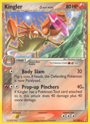 Kingler (Delta Species) (22/100) [Crystal Guardians] - Rare