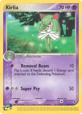 Kirlia (34/109) [Ruby and Sapphire] Reverse Holofoil - Uncommon