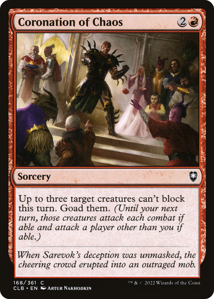 Coronation of Chaos (CLB-168) [Commander Legends: Battle for Baldur's Gate] Foil