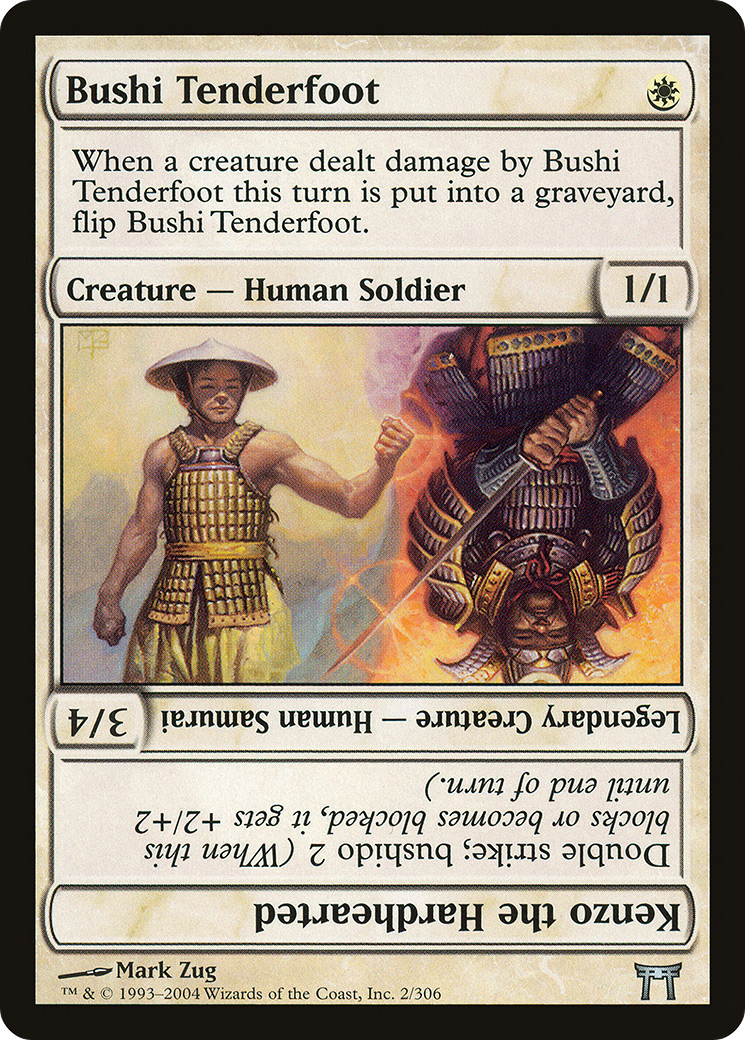 Bushi Tenderfoot // Kenzo the Hardhearted (CHK-002) [Champions of Kamigawa] Foil