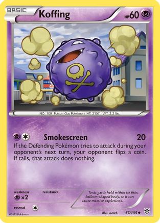 Koffing (57/135) [Plasma Storm] Reverse Holofoil - Uncommon