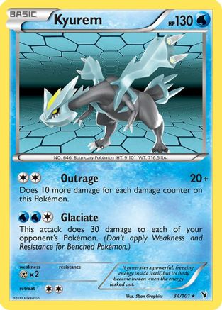 Kyurem (34/101) [Noble Victories] Reverse Holofoil - Holo Rare
