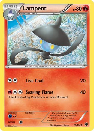 Lampent (15/116) [Plasma Freeze] Reverse Holofoil - Uncommon