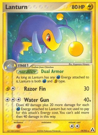 Lanturn (19/92) [Legend Maker] Reverse Holofoil - Rare