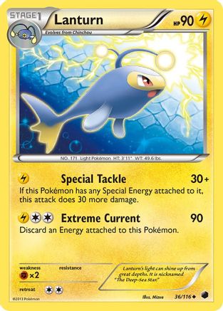 Lanturn (36/116) [Plasma Freeze] Reverse Holofoil - Uncommon