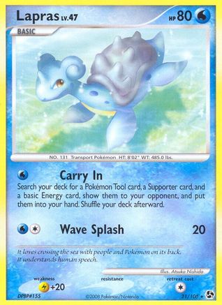 Lapras (21/106) [Great Encounters] Reverse Holofoil - Rare