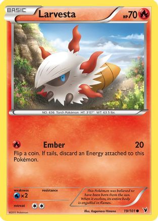Larvesta (19/101) [Noble Victories] Reverse Holofoil - Common