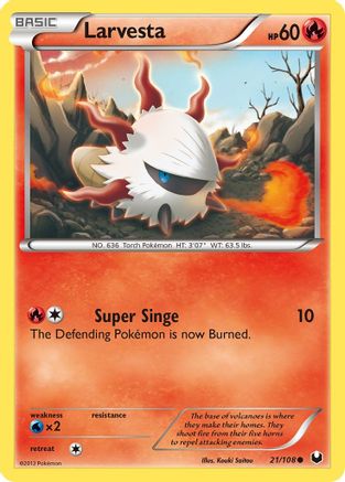 Larvesta (21/108) [Dark Explorers] Reverse Holofoil - Common