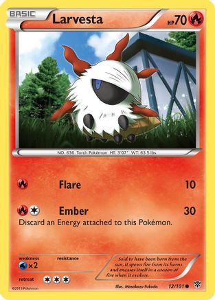 Larvesta (12/101) [Plasma Blast] Reverse Holofoil - Common