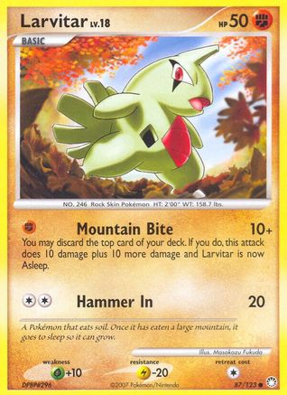 Larvitar (87/123) [Mysterious Treasures] Reverse Holofoil - Common