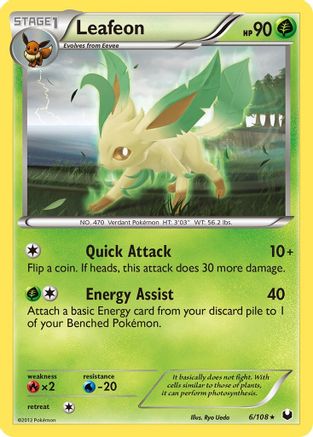 Leafeon (6/108) [Dark Explorers] Reverse Holofoil - Rare