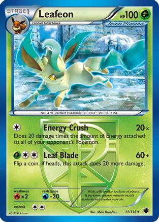 Leafeon (Team Plasma) (011/116) [Plasma Freeze] - Rare