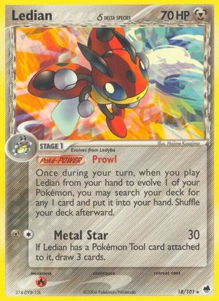 Ledian (Delta Species) (018/101) [Dragon Frontiers] - Rare