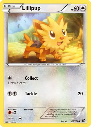 Lillipup (81/114) [Black and White] Reverse Holofoil - Common