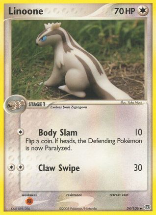 Linoone (34/106) [Emerald] Reverse Holofoil - Uncommon