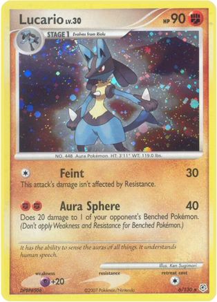 Lucario (006/130) [Diamond and Pearl] Reverse Holofoil - Holo Rare