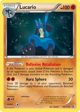 Lucario (080/113) [Legendary Treasures] Reverse Holofoil - Holo Rare