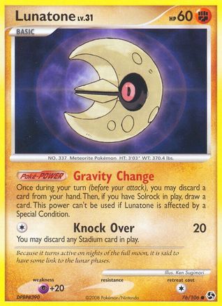 Lunatone (76/106) [Great Encounters] Reverse Holofoil - Common