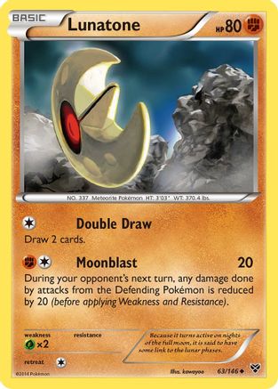 Lunatone (63/146) [XY Base Set] Reverse Holofoil - Uncommon