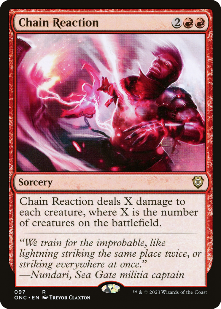 Chain Reaction (ONC-097) [Phyrexia: All Will Be One Commander]