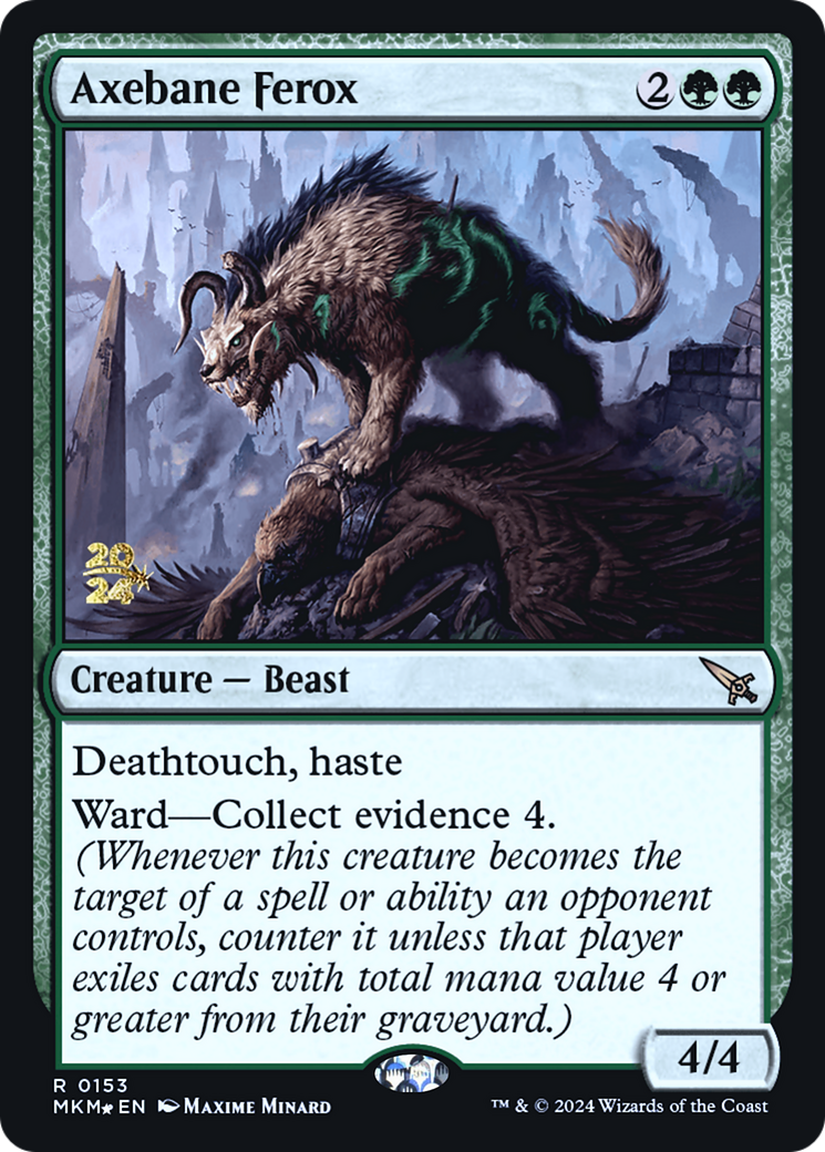 Axebane Ferox (PRE-153) [Murders at Karlov Manor Promos] Foil