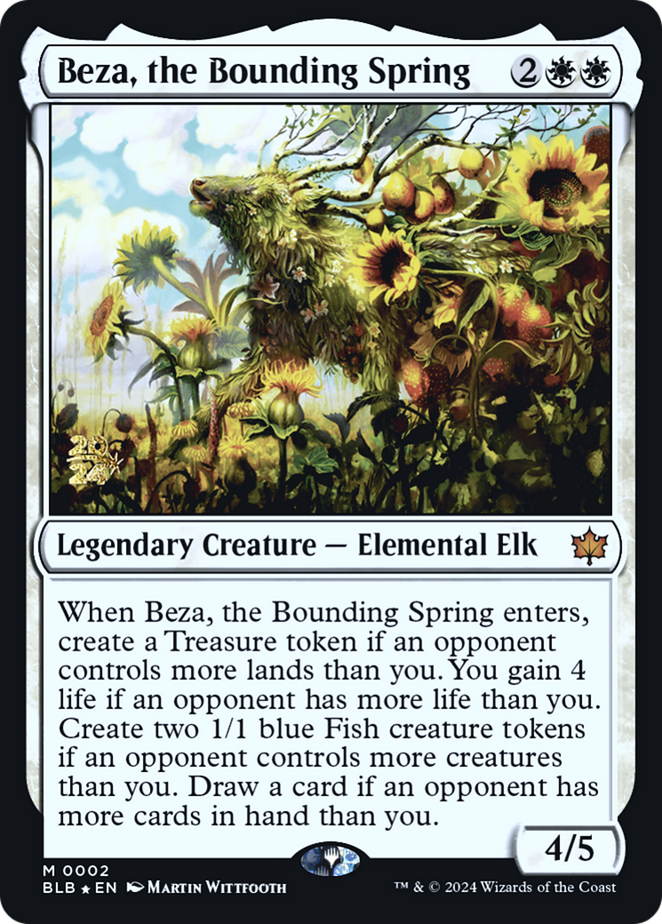 Beza, the Bounding Spring (PRE-002) [Bloomburrow Promos] Foil
