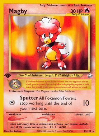 Magby (023/111) [Neo Genesis] 1st Edition - Rare