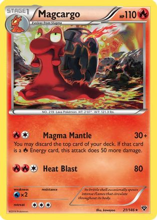 Magcargo (21/146) [XY Base Set] Reverse Holofoil - Rare