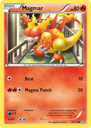 Magmar (20/124) [Dragons Exalted] Reverse Holofoil - Common