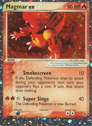 Magmar ex (100/109) [Ruby and Sapphire] Holofoil - Ultra Rare