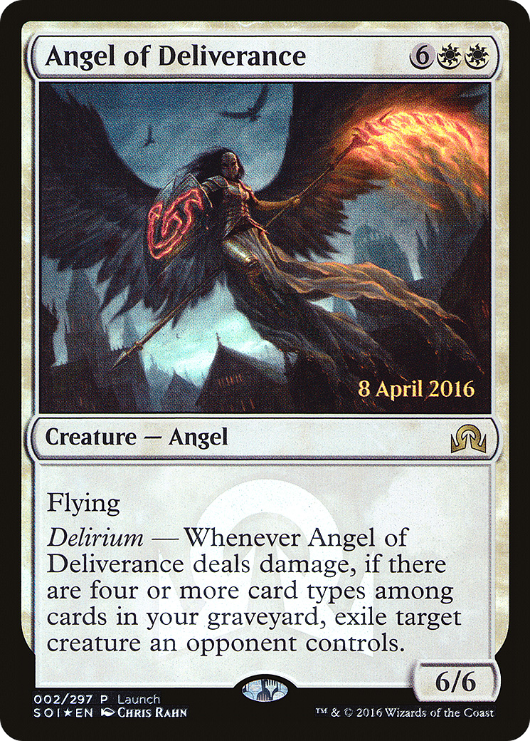 Angel of Deliverance (LARP-002) [Shadows over Innistrad Promos] Foil