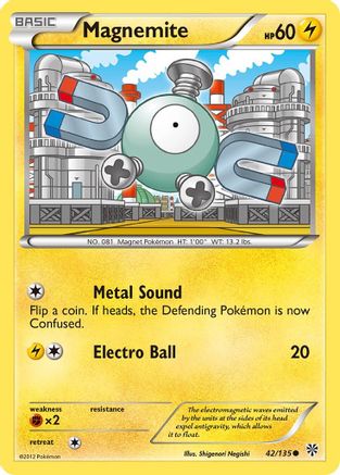 Magnemite (042/135) [Plasma Storm] Reverse Holofoil - Common