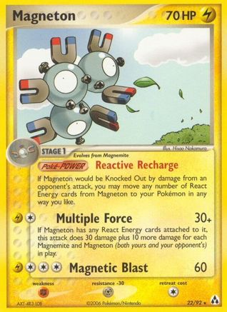 Magneton (22/92) [Legend Maker] Reverse Holofoil - Rare