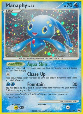 Manaphy (8/100) [Majestic Dawn] Reverse Holofoil - Holo Rare