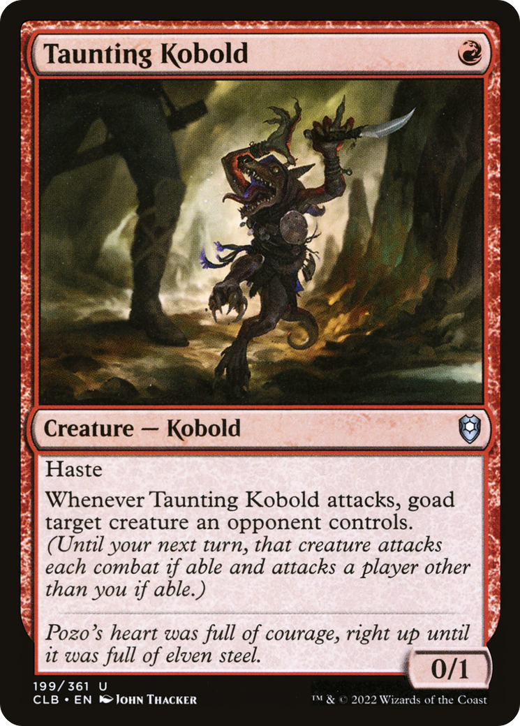 Taunting Kobold (CLB-199) [Commander Legends: Battle for Baldur's Gate] Foil