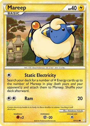 Mareep (073/123) [HeartGold SoulSilver] Reverse Holofoil - Common