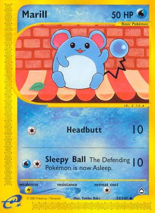 Marill (53/147) [Aquapolis] Reverse Holofoil - Uncommon