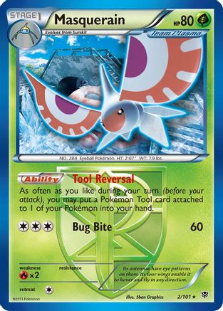 Masquerain (Team Plasma) (2/101) [Plasma Blast] - Rare