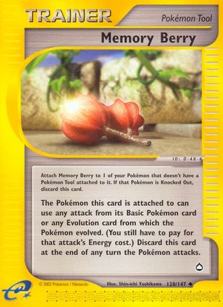 Memory Berry (128/147) [Aquapolis] Reverse Holofoil - Uncommon